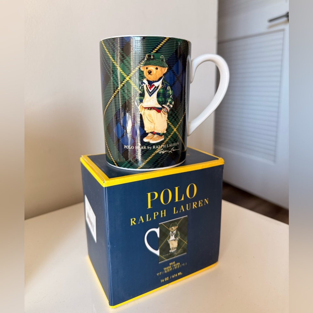 Polo Ralph Lauren Highmoore Polo Bear Plaid Mug - Picture 2 of 4